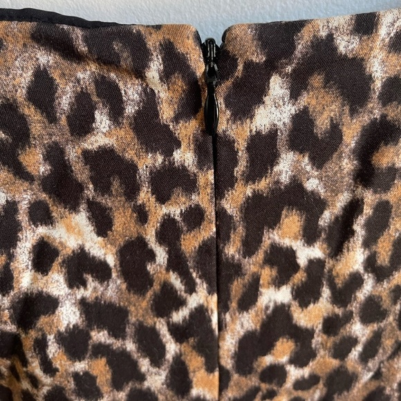 Ann Taylor LOFT Sleeveless Belted Midi Dress, Leopard Print, Size 8 - Picture 5 of 8